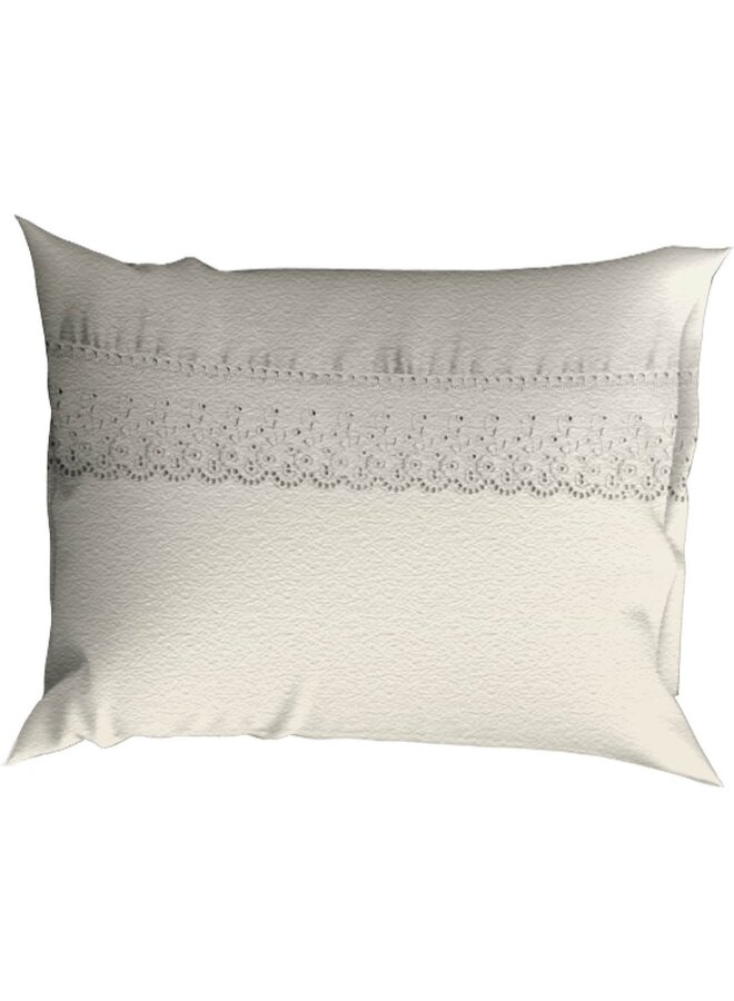 Romanette Dekbedovertrek Broderie Vienna Ivoor - Flanel