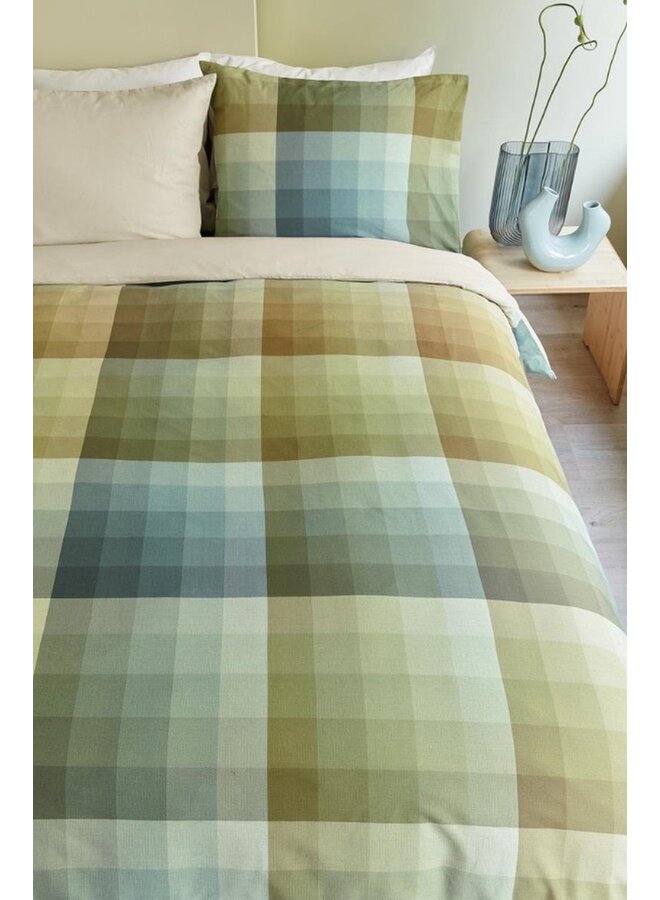 Beddinghouse Dekbedovertrek Dorian Groen - Katoen