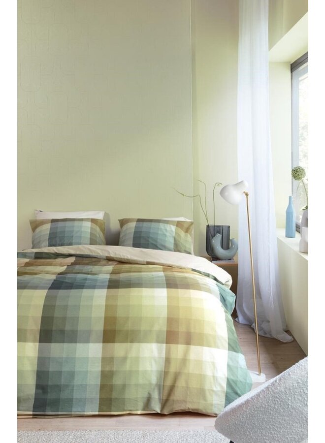 Beddinghouse Dekbedovertrek Dorian Groen - Katoen