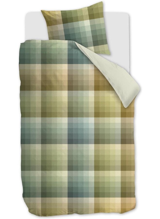 Beddinghouse Dekbedovertrek Dorian Groen - Katoen