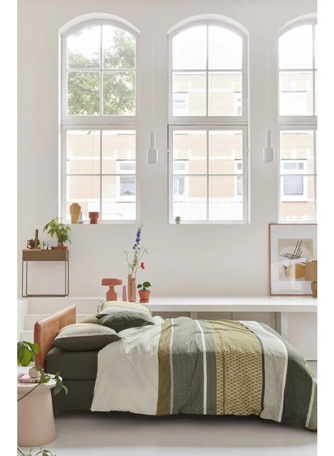 Beddinghouse Dekbedovertrek Benthe Groen - Katoen