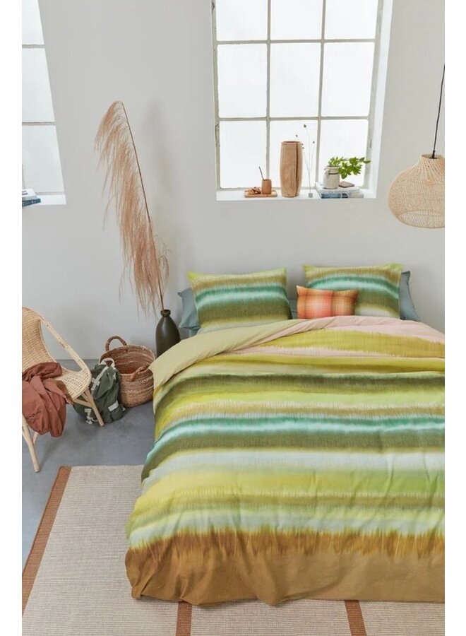 Beddinghouse Dekbedovertrek Hila Groen - Katoen