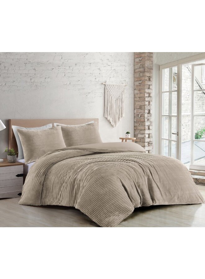 Papillon Dekbedovertrek Dorit Zand - Teddystof