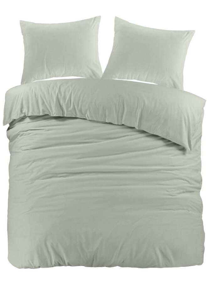 Katoen Dekbedovertrek Uni Groen