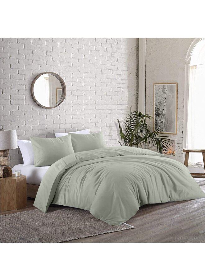 Day Dream Dekbedovertrek Licht Groen - Katoen