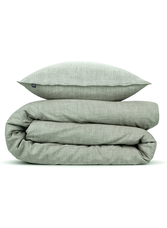 ZO! Home Dekbedovertrek Lino Groen - Katoen