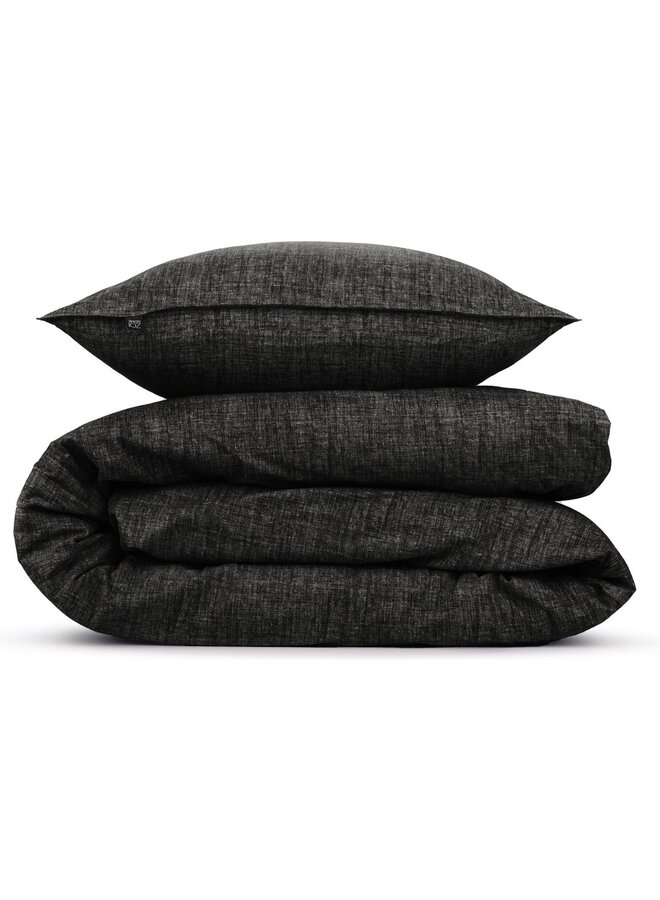 ZO! Home Dekbedovertrek Lino Zwart - Katoen