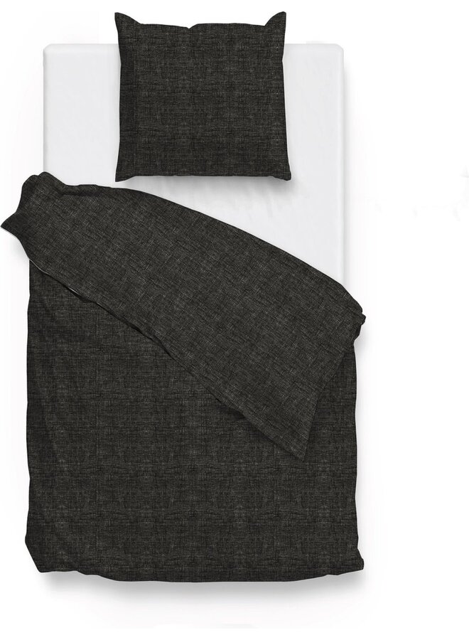 ZO! Home Dekbedovertrek Lino Zwart - Katoen