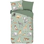 Pure Dekbedovertrek Kids Safari Groen - Microvezel