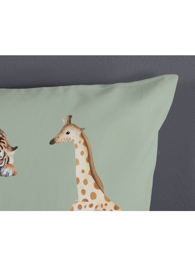 Pure Dekbedovertrek Kids Safari Groen - Microvezel