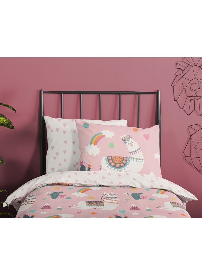 Pure Dekbedovertrek Kids Paca Roze - Microvezel