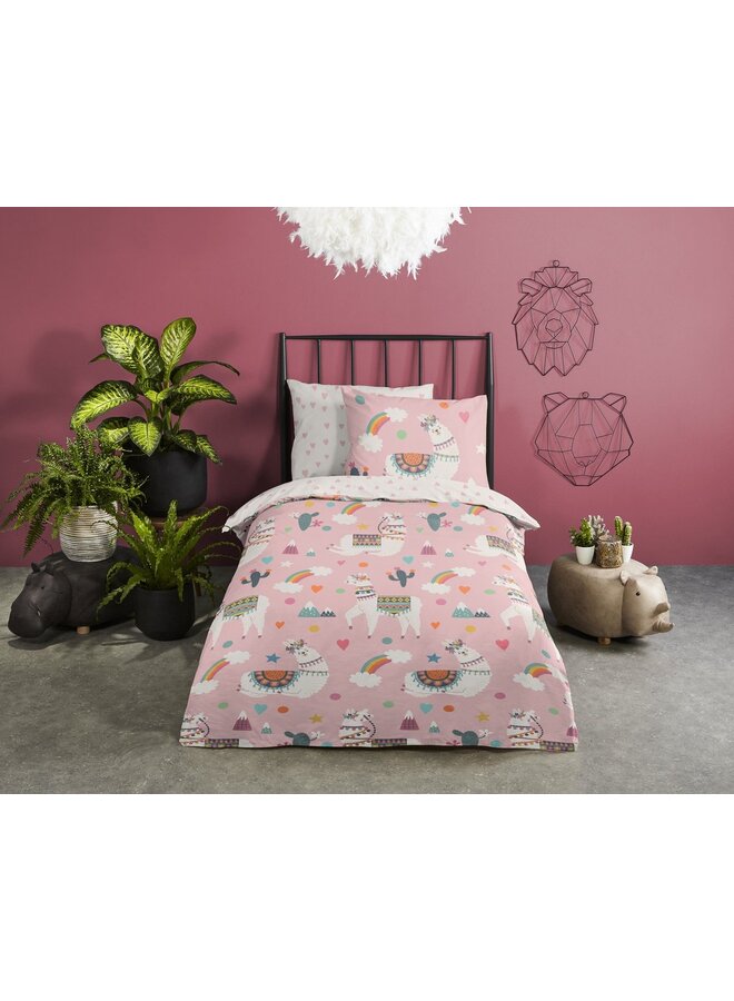 Pure Dekbedovertrek Kids Paca Roze - Microvezel