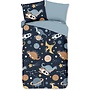 Pure Dekbedovertrek Kids Spacedino Blauw - Microvezel