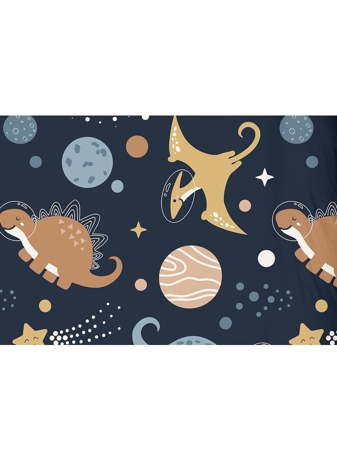 Pure Dekbedovertrek Kids Spacedino Blauw - Microvezel