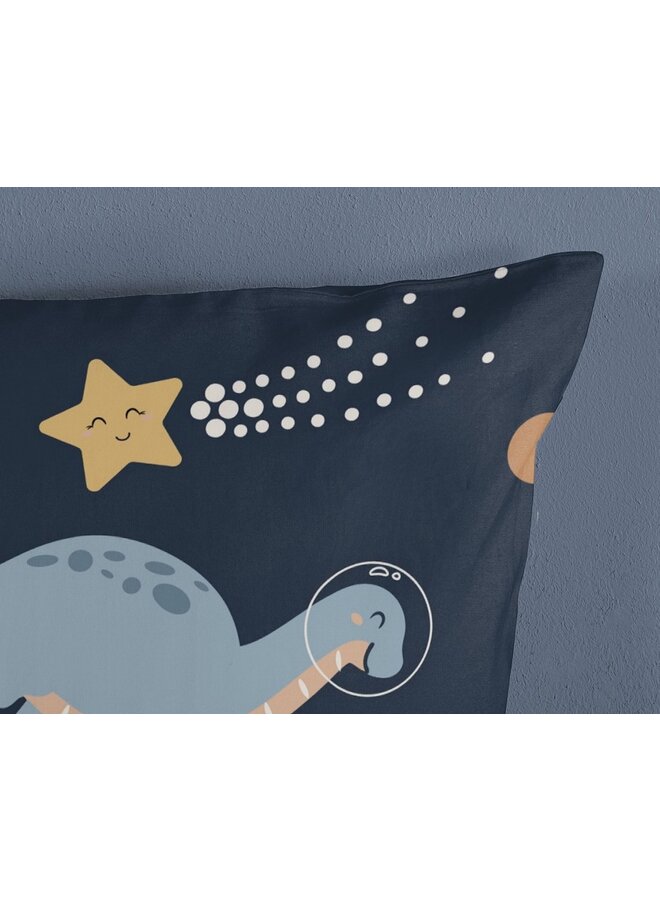 Pure Dekbedovertrek Kids Spacedino Blauw - Microvezel