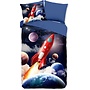 Pure Dekbedovertrek Kids Rocket Blauw - Microvezel
