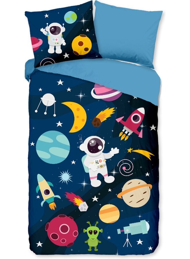 Dekbedovertrek Kids Planets Multi - Microvezel