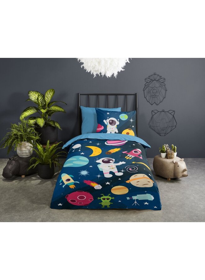 Pure Dekbedovertrek Kids Planets Multi - Microvezel