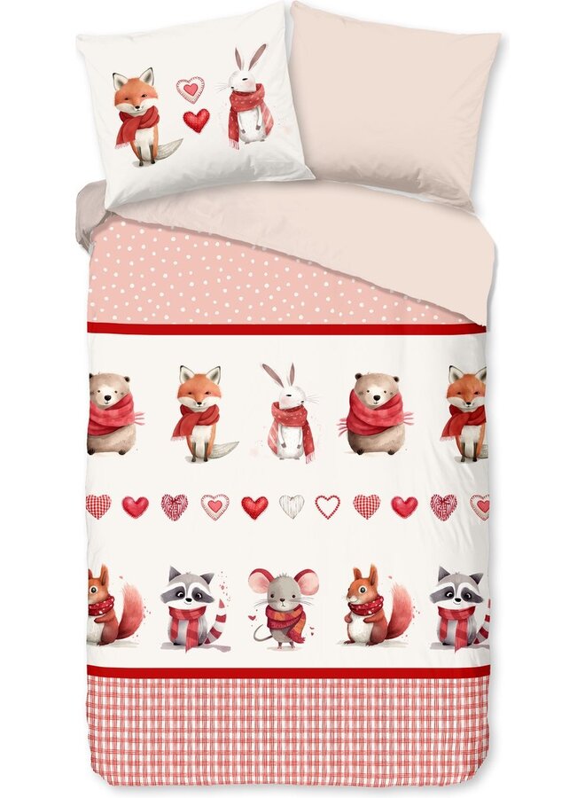 Dekbedovertrek Kids Timmy Rood - Flanel PL3