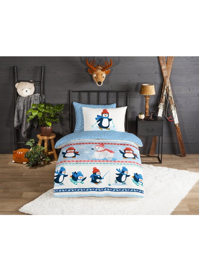 Good Morning Dekbedovertrek Kids Penguins Multi - Flanel