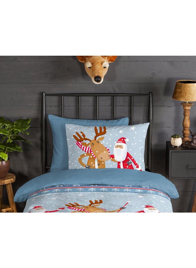 Good Morning Dekbedovertrek Kids Buddies Blauw - Flanel