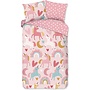 Good Morning Dekbedovertrek Kids Unicorn Roze - Flanel