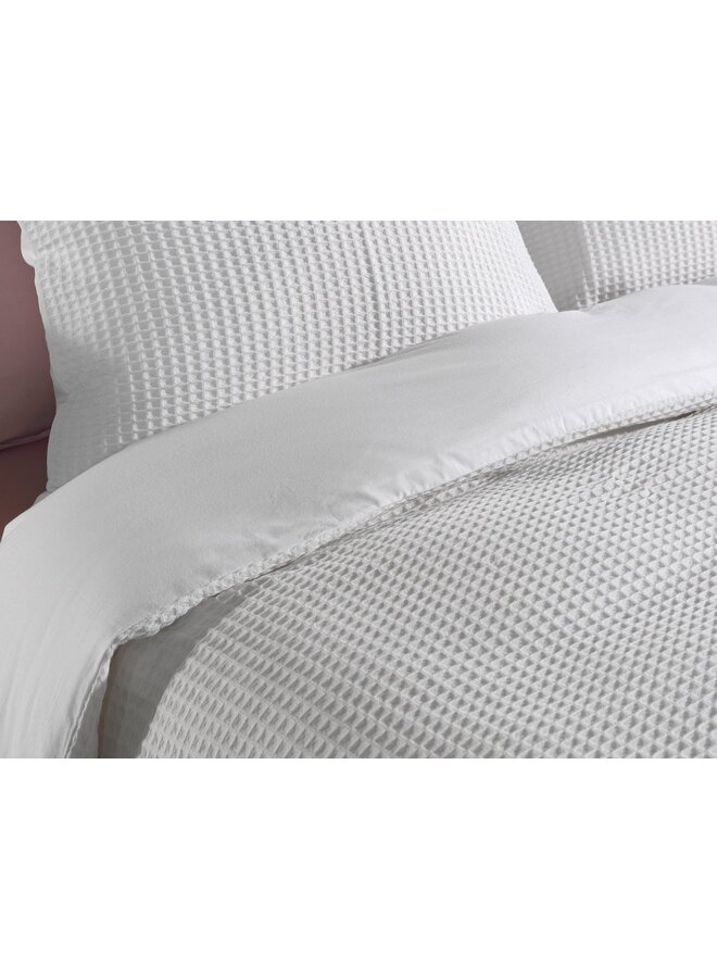 Heckett & Lane Dekbedovertrek Vafela Wit - Katoen