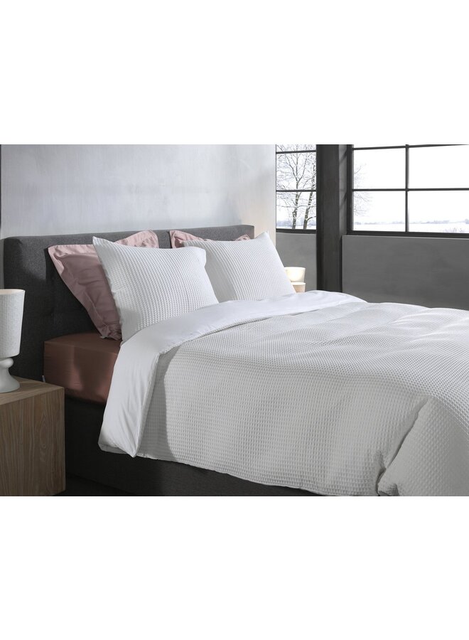 Heckett & Lane Dekbedovertrek Vafela Wit - Katoen