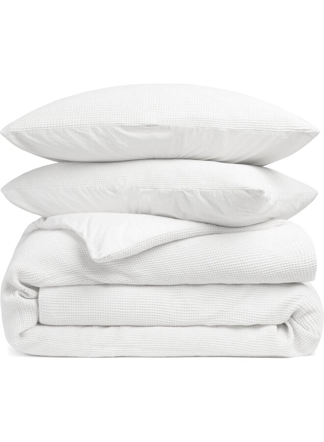 Heckett & Lane Dekbedovertrek Vafela Wit - Katoen