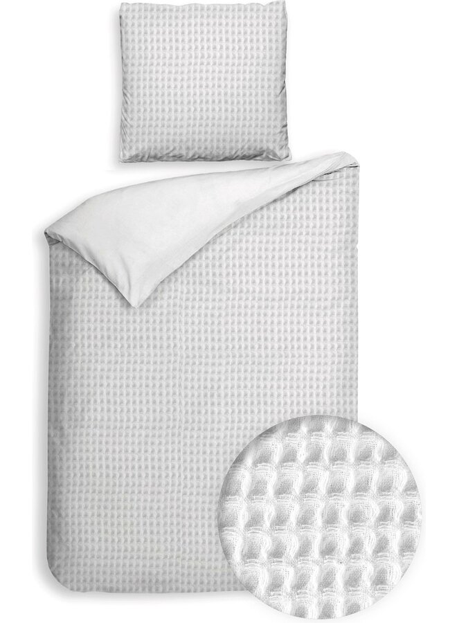 Heckett & Lane Dekbedovertrek Vafala Wit - Katoen