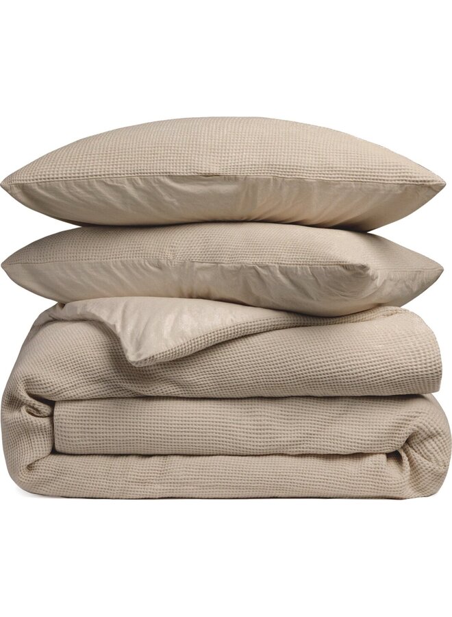 Heckett & Lane Dekbedovertrek Vafala Beige - Katoen