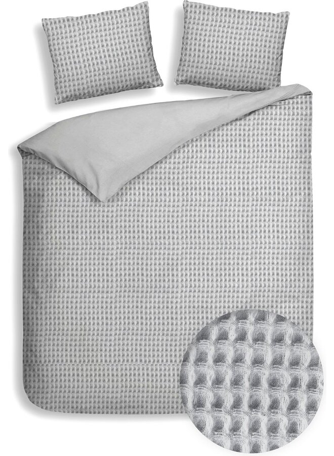 Dekbedovertrek Vafela Grijs - Katoen