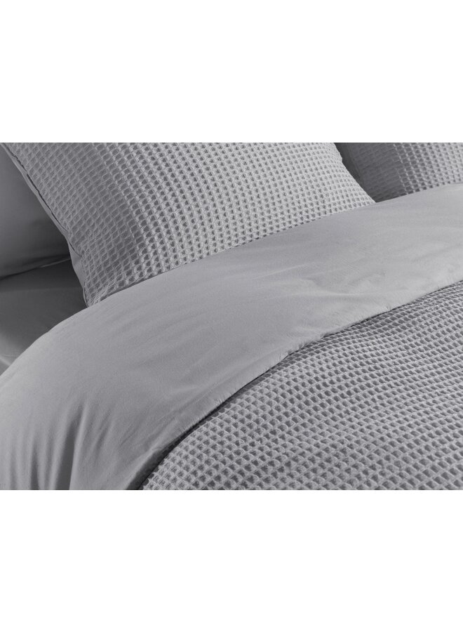 Heckett & Lane Dekbedovertrek Vafala Grijs - Katoen