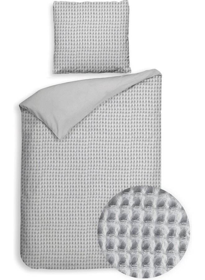 Heckett & Lane Dekbedovertrek Vafala Grijs - Katoen