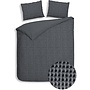 Heckett & Lane Dekbedovertrek Vafala Antraciet - Katoen