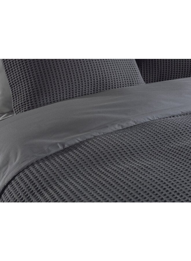 Heckett & Lane Dekbedovertrek Vafala Antraciet - Katoen