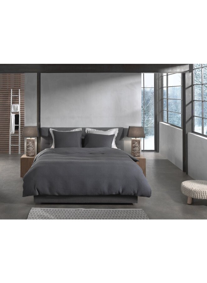 Heckett & Lane Dekbedovertrek Vafela Antraciet - Katoen