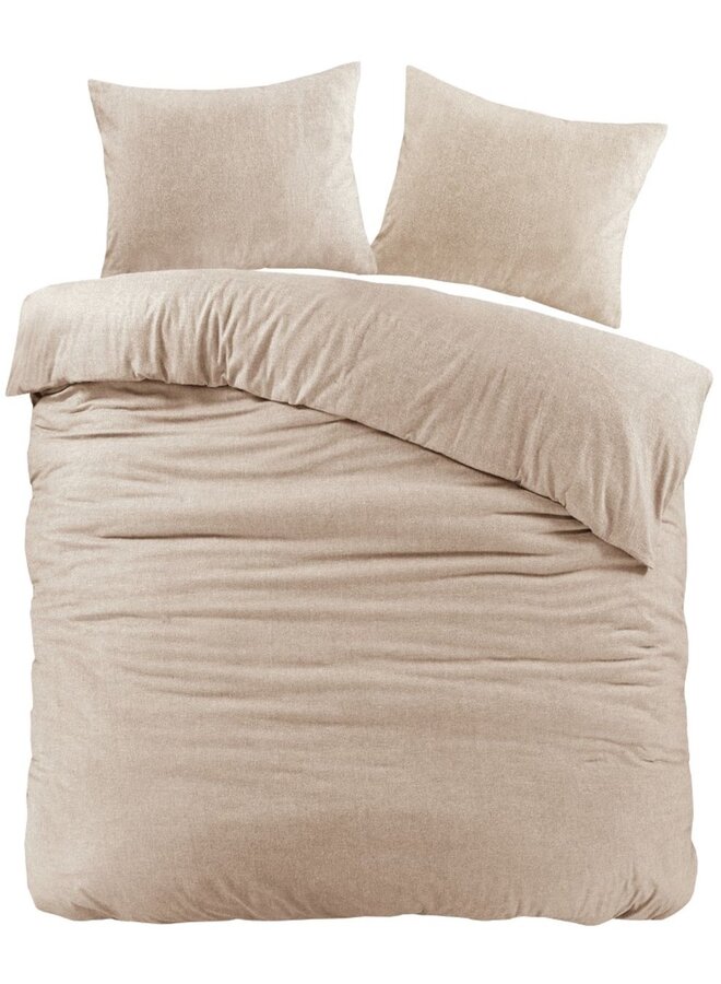 Dekbedovertrek Brienz Zand - Flanel PL3