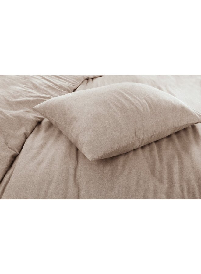 Papillon Flanel Dekbedovertrek Uni Zand