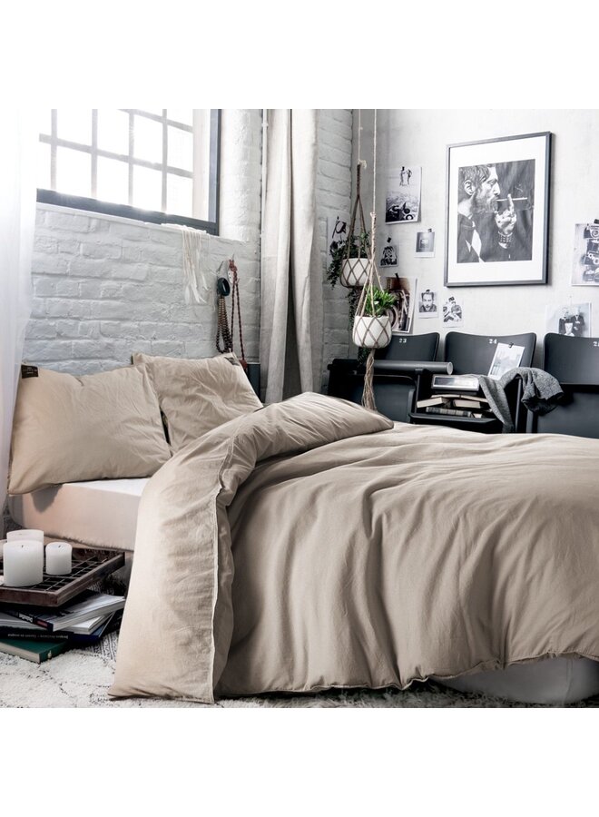 Blckout Dekbedovertrek Oslo Zand - Gerecycled Katoen