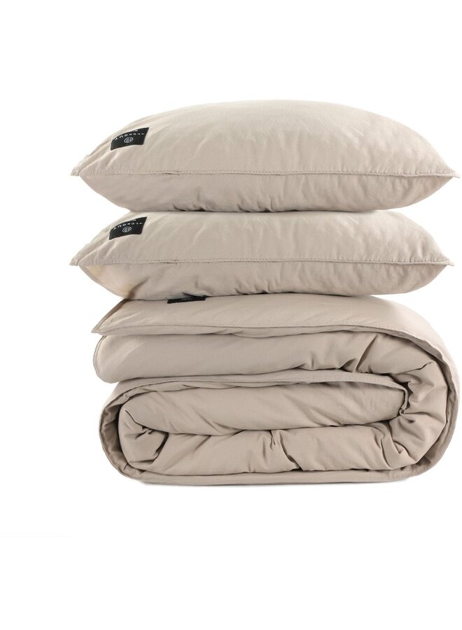 Blckout Dekbedovertrek Oslo Zand - Gerecycled Katoen