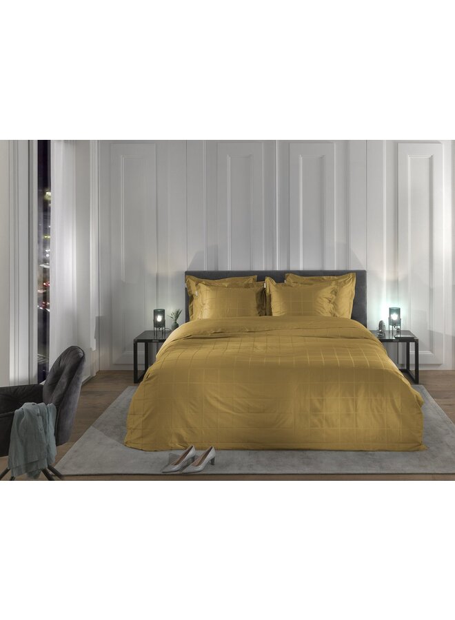 Heckett & Lane Dekbedovertrek Diamante Goud - Katoensatijn
