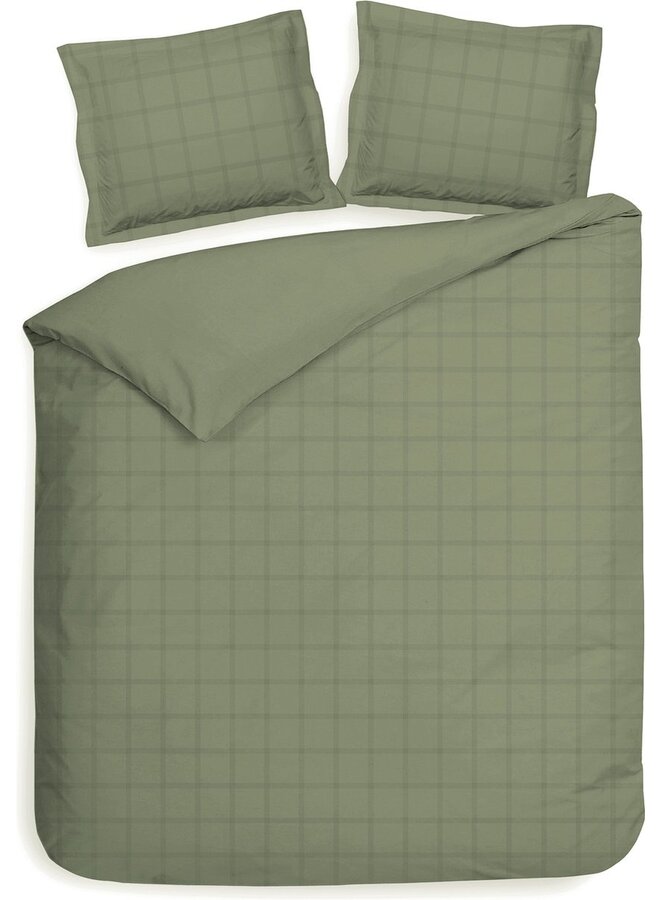 Dekbedovertrek Diamante Groen - Katoensatijn PL1