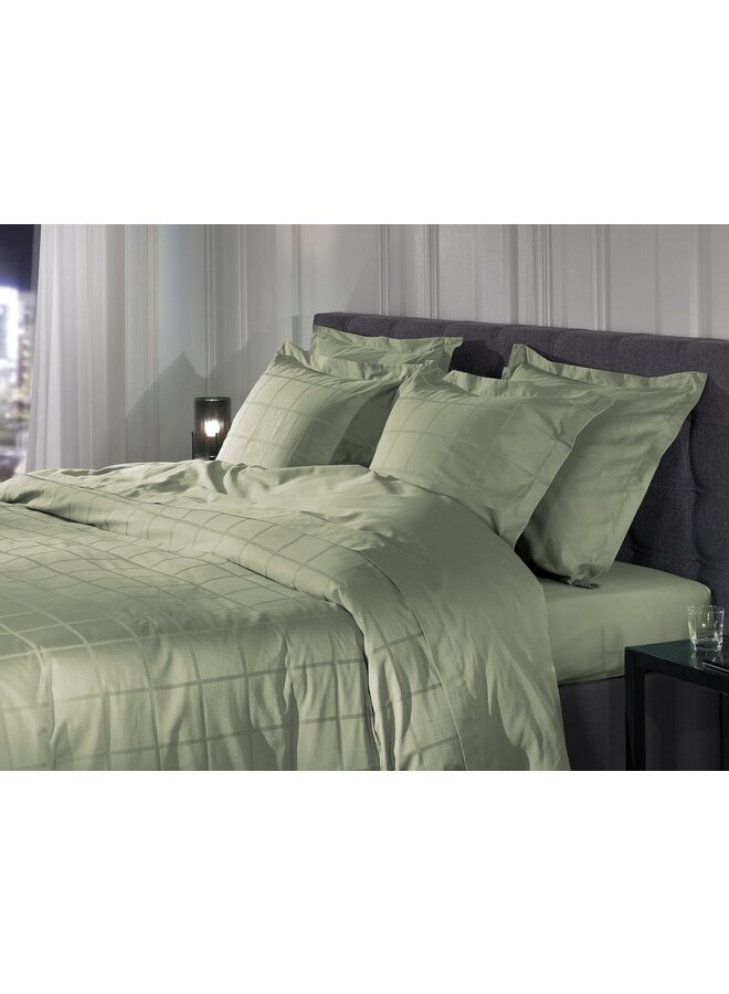 Heckett & Lane Dekbedovertrek Diamante Groen - Katoensatijn