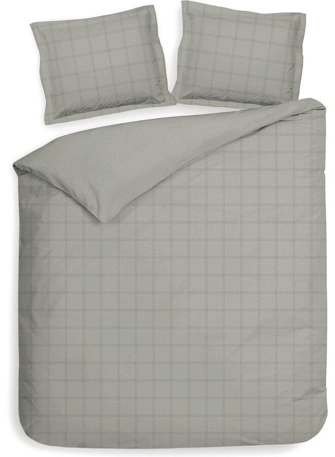 Dekbedovertrek Diamante Grijs - Katoensatijn PL1