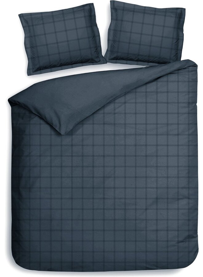 Heckett & Lane Dekbedovertrek Diamante Blauw - Katoensatijn