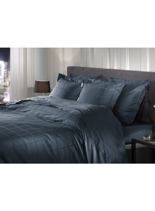 Heckett & Lane Dekbedovertrek Diamante Blauw - Katoensatijn