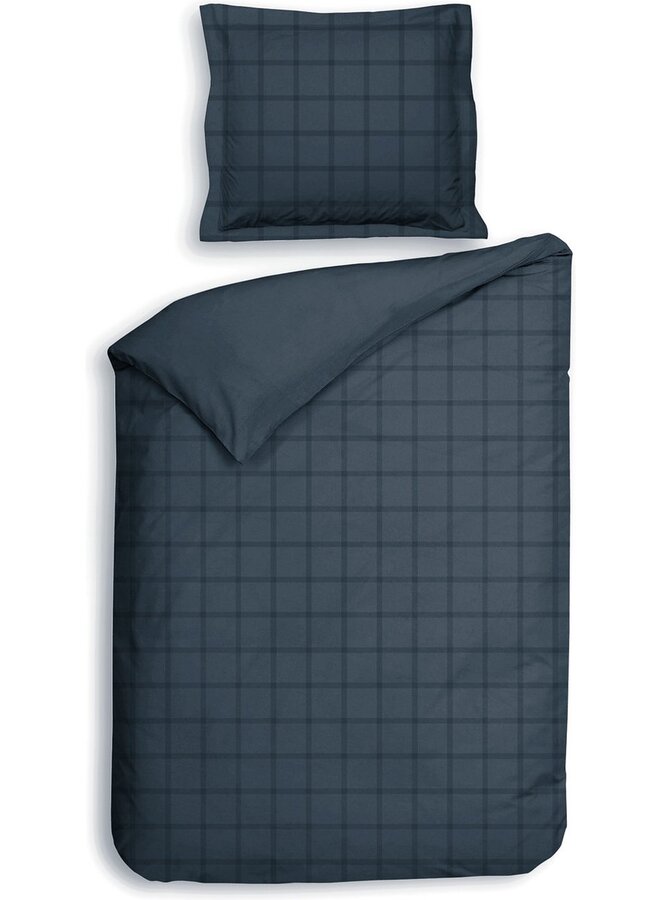 Heckett & Lane Dekbedovertrek Diamante Blauw - Katoensatijn