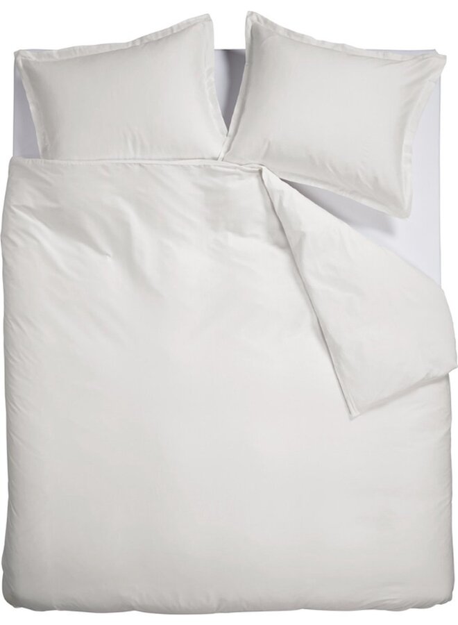 Dekbedovertrek Satin Uni Wit - Katoensatijn PL1