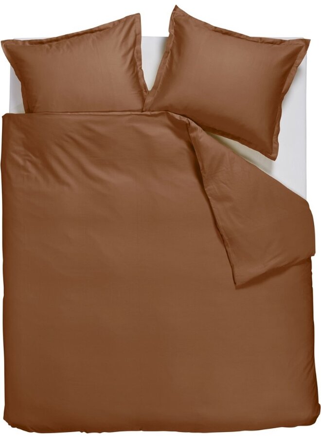 Dekbedovertrek Satin Uni Bruin - Katoensatijn